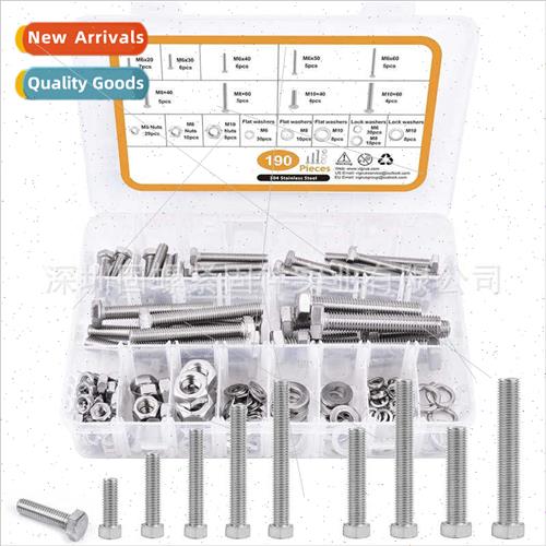 190pcs boxed screws 304 hexagon socket head cap screws bolts