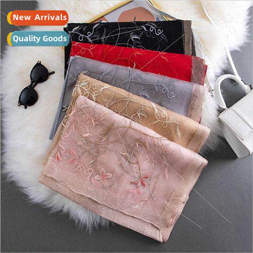 New long spring autumn shawl scarf take dual-use silk scarf