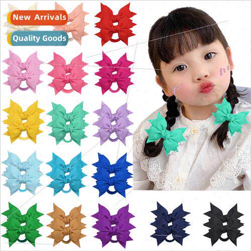 30 colors threaded dovetail bow leather band ring girls hair