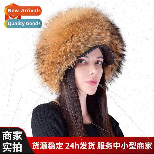 Fox hair hat female winter leather brim fur ethnic wind Mong