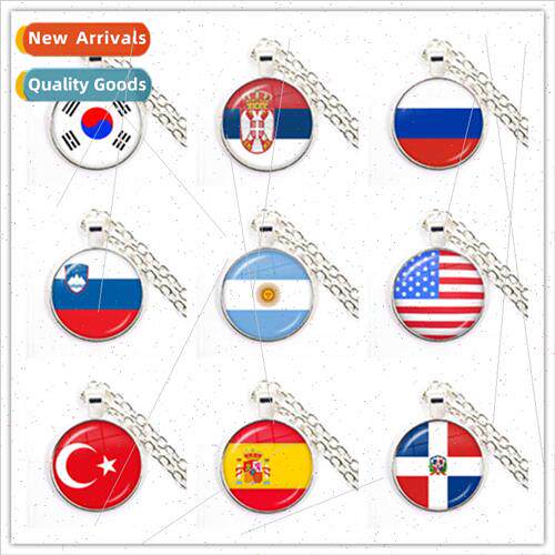 Jewellery top chain wh flags Russia Slovenia Argentina etc.