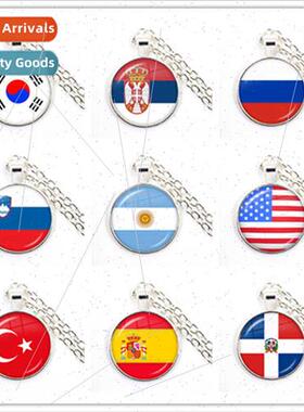 Jewellery top chain wh flags Russia Slovenia Argentina etc.