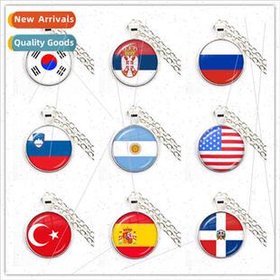Jewellery top chain wh flags Russia Slovenia Argentina etc.