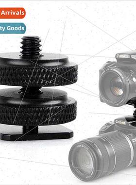 1/4 double screw 1/4 screw hole to hot shoe socket Double sc
