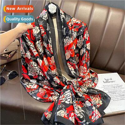 Summer Chinese rose wind new printed long scarf shawl versat