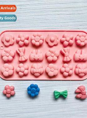 18-link Flower Bow 542 licone Chocolate Mold Cake Pastry Bak