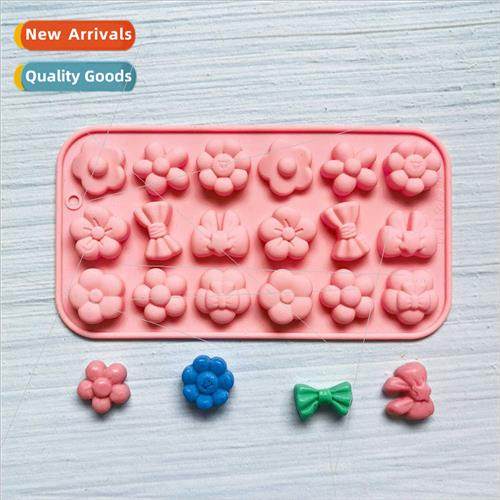 18-link Flower Bow 542 licone Chocolate Mold Cake Pastry Bak