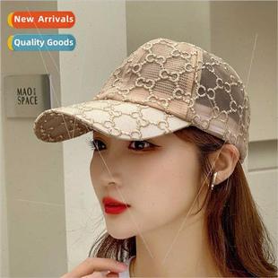 summer Korean tongue hat duck female letters new lace