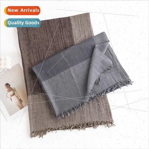 Cotton plain diamond plaid do old scarf women in Europe Uned