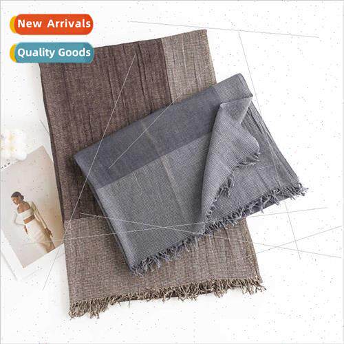 Cotton plain diamond plaid do old scarf women in Europe Uned