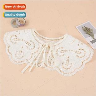 Autumn winter skirt cape small shawl false collar hollow lac