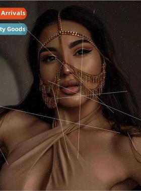 MW2925 Europe hair accessories fashion metal chain wave tass