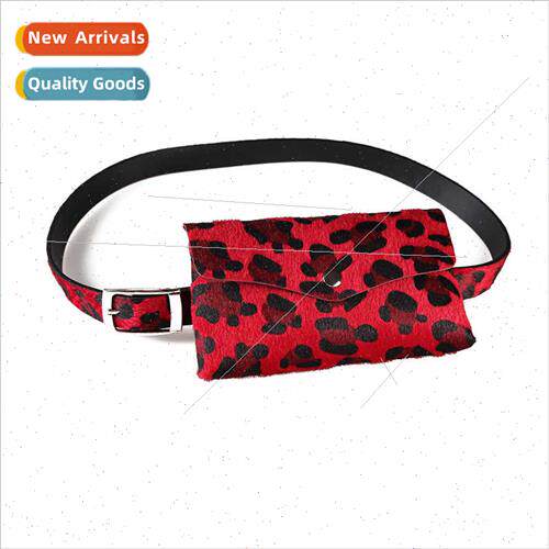 Europe Leopard Print Horse Hair Small Square Bag Decorative