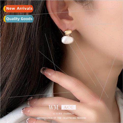 silver needle bean earrings fashion simple versatile earring