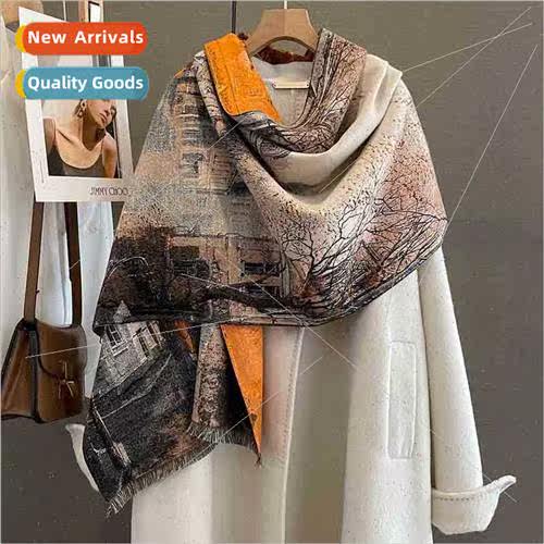 2023 new fall winter thickened double-sided imation cashmere