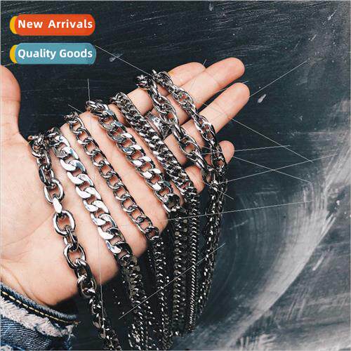 Europe metal wind punk chain necklace simple variety silver