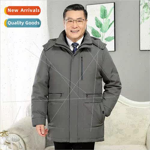 2023 new middle-aged elderly high- down jacket thickened in