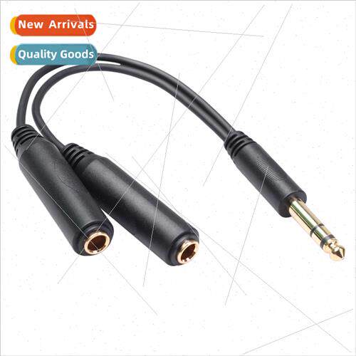 20CM gold-plated head wh shielded stereo 6.35mm male to dual
