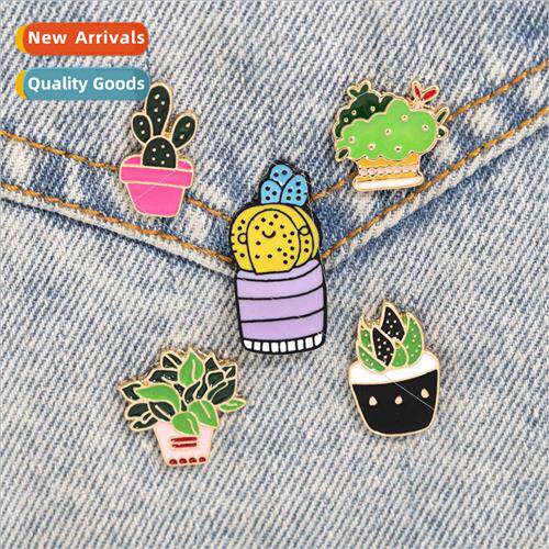Korea cute plant potted plant brooch female students Korean