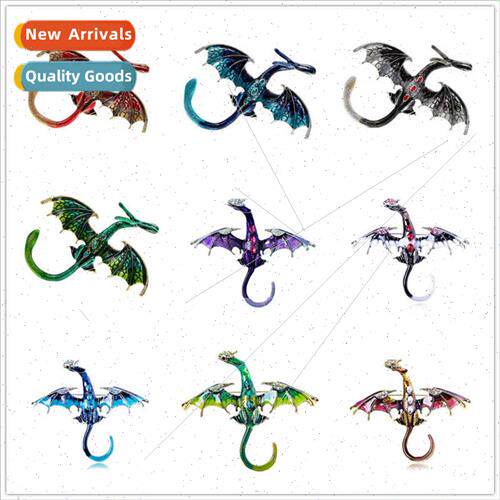 Europe new painting oil enamel cartoon flying dragon modelin