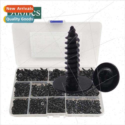 900pcs boxed black zinc plated M2.3M2.6M3 Phillips round hea