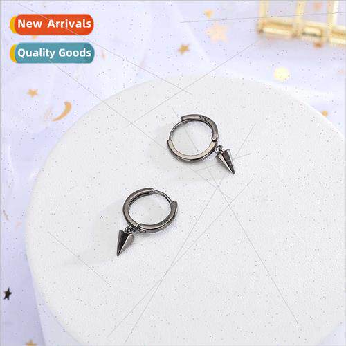 s925 silver Korea bullet earrings fashion hipster hip-hop me