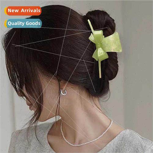 Korea new bow hair clips back head plate hair grip clip colo