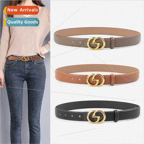 new leather ladies belt cowhide jeans casual pants women pan
