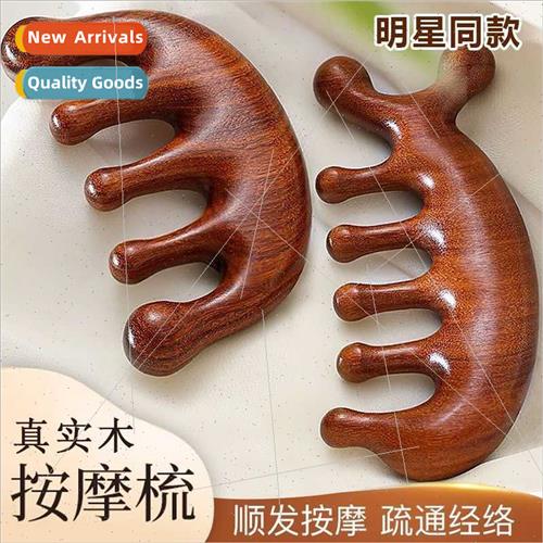 Sandalwood comb cattle bone meridian comb massage comb five