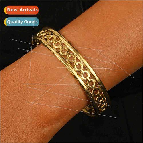 Europe minimalist stainless steel open chain pattern hollow