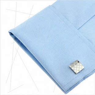 square cufflinks small plaid cufflin Business brushed French