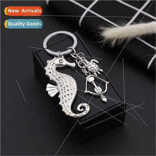 New  American retro creative bow arrow key pendant turtle se
