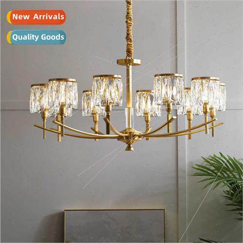 ving room chandelier light luxury crystal lamp post-modern m