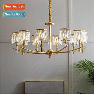 ving room chandelier light luxury crystal lamp post-modern m