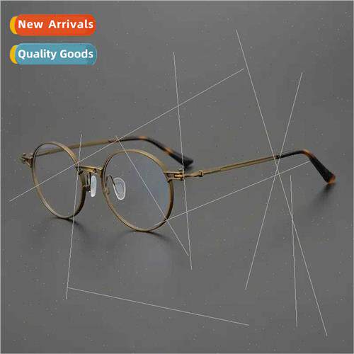 Classical couple  round frame men ultra-light pure tanium my