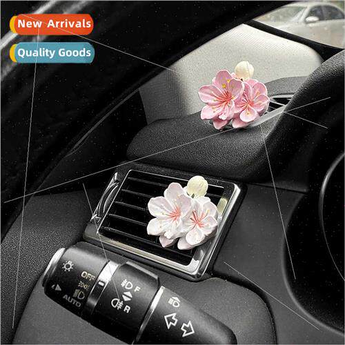 Car Aroma Diffuser Peach Blossom Air Vent Diffuser Decoratio