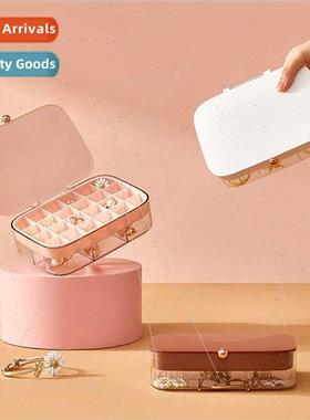 Double jewelry box earrings earrings box necklace ring compa