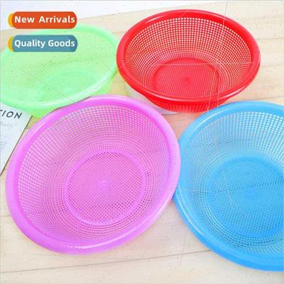 Household kchen rice panner colorful plastic draining basket