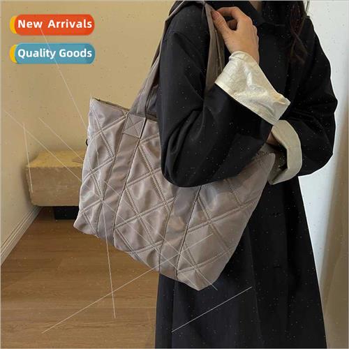 2023 winter new Rui camp feeling diamond lattice commuter ha