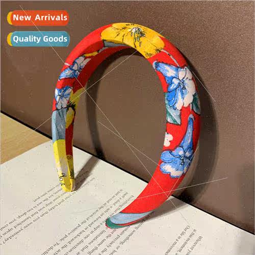 Japan simple floral headband sponge sponge wide edge heighte