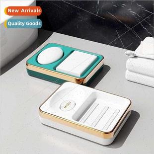 Wind double grid soap box bathroom laundry soap organizer cr