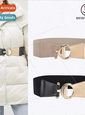 Network Belt Women Stchy Decorative Feather Wide Belt Women