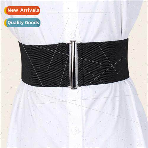 Women full elastic elastic wide belt simple versatile Korean