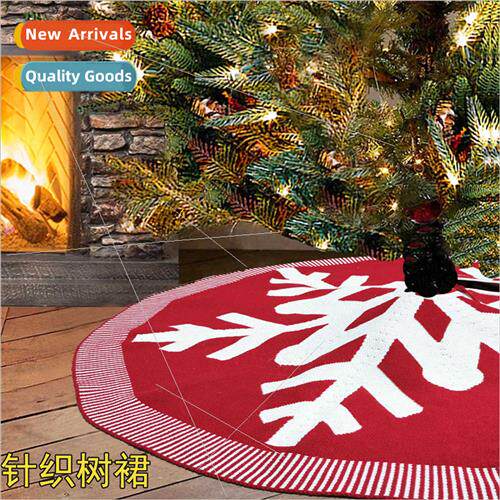 2023 Christmas Tree Skirt Knted 122cm Christmas Knted Wool A