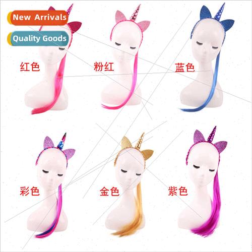 Children jewelry pony PONY wig braids unicorn hair bands pop