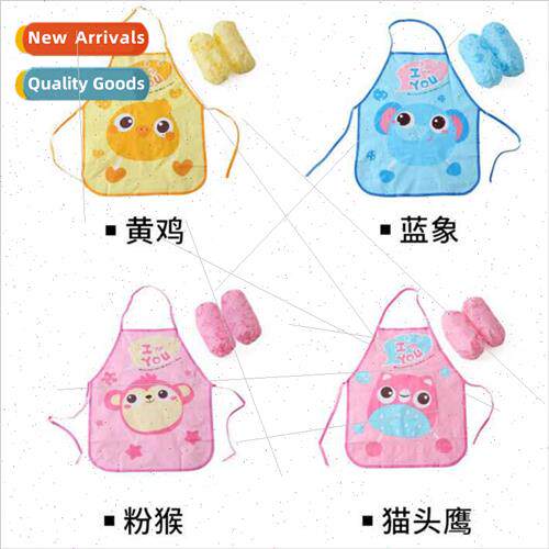 Cartoon children art painting apron EVA waterproanti-fouling