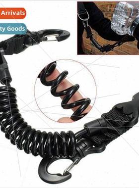 Black Diving Camera Lanyard Loss Prevention Spring Lanyard D