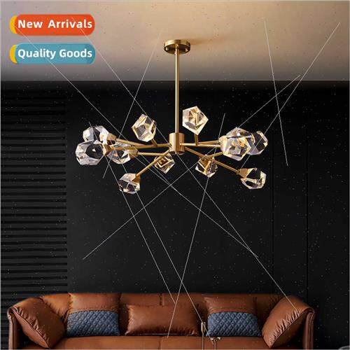 ght luxury copper living room chandelier post-modern study b