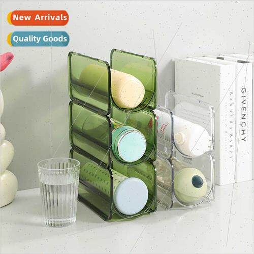 Mug storage rack transparent desktop creative stackable cup