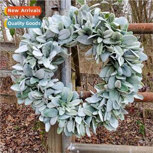 Spring Wreaths Lamb Ear Wreaths Faux Flowers Farmhouse Wreat